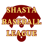 Shasta Baseball League logo. [Click to change between light/dark mode.]