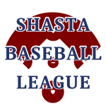 Shasta Baseball League logo. [Click to change between light/dark mode.]