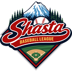 Shasta Baseball League logo. [Click to change between light/dark mode.]